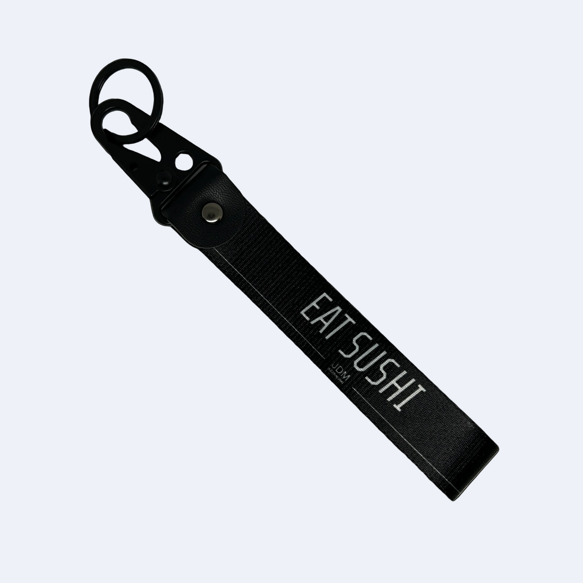Black Eat Sushi key tag with Japanese food design – Motorev JDM car keychain accessory
