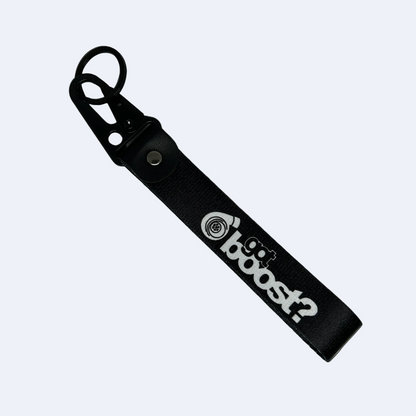 Black Got Boost key tag with turbo-inspired text – Motorev JDM car keychain accessory