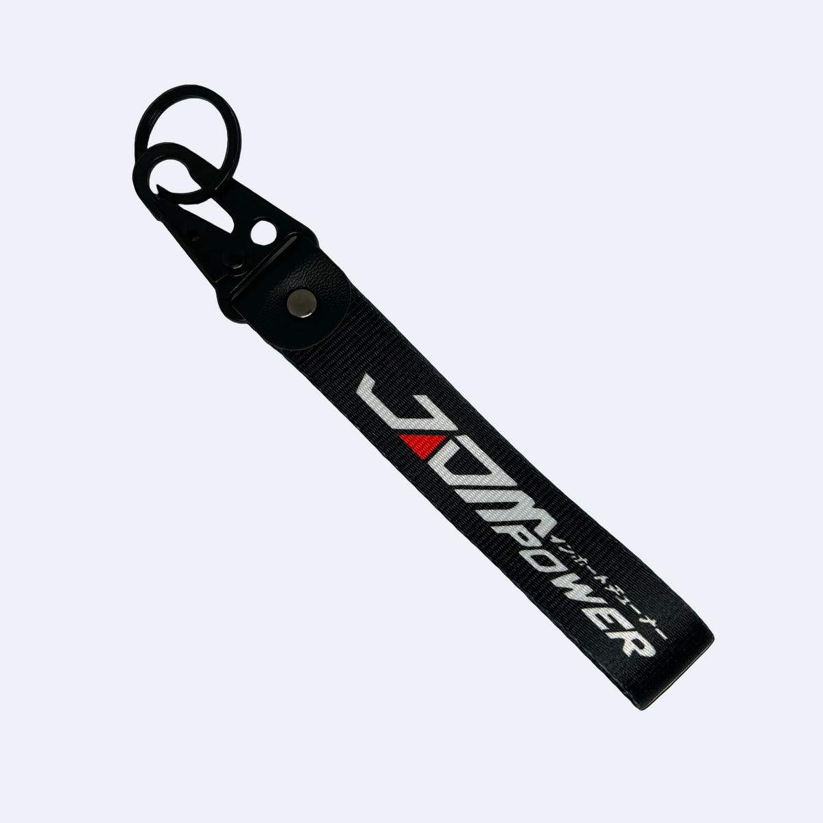 Black JDM Power key tag with Japanese text and JDM design – Motorev car keychain accessory