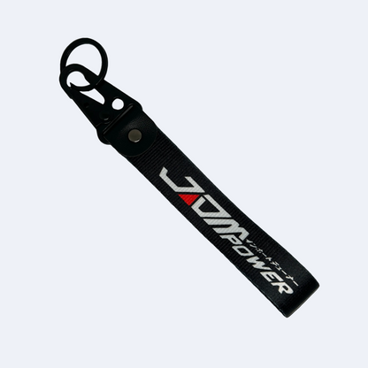 Black JDM Power key tag with Japanese text and JDM design – Motorev car keychain accessory