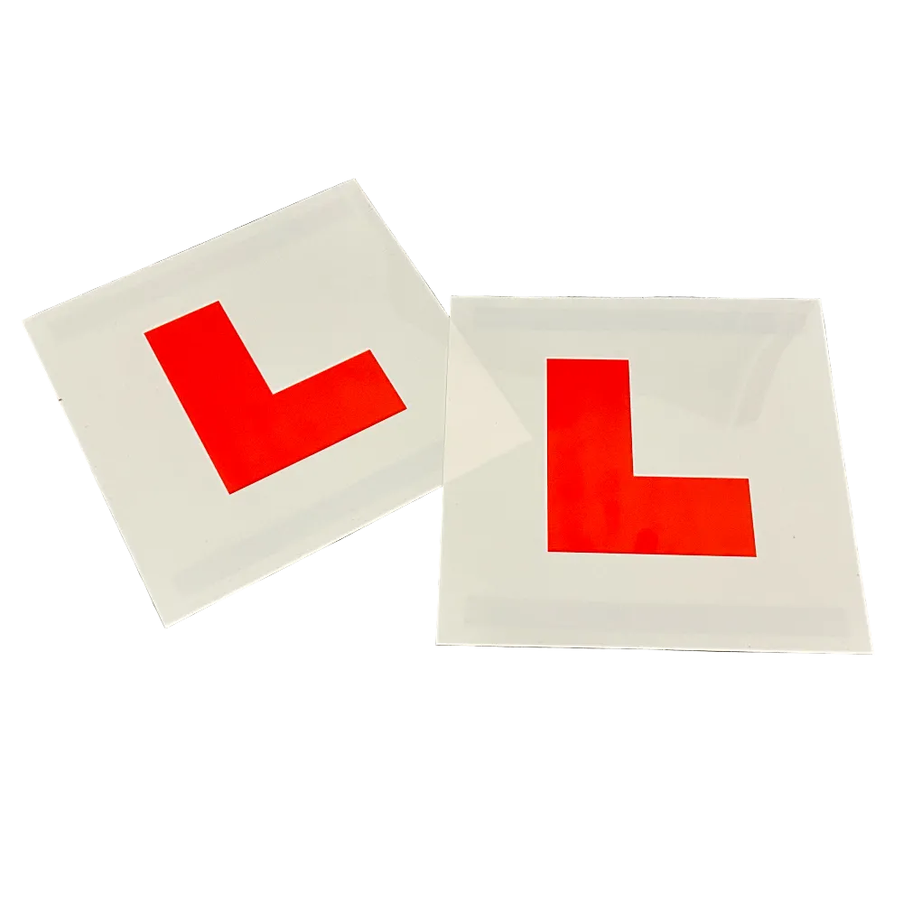 L plates with magnetic backing for learner drivers – Motorev car accessory