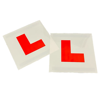 L plates with magnetic backing for learner drivers – Motorev car accessory