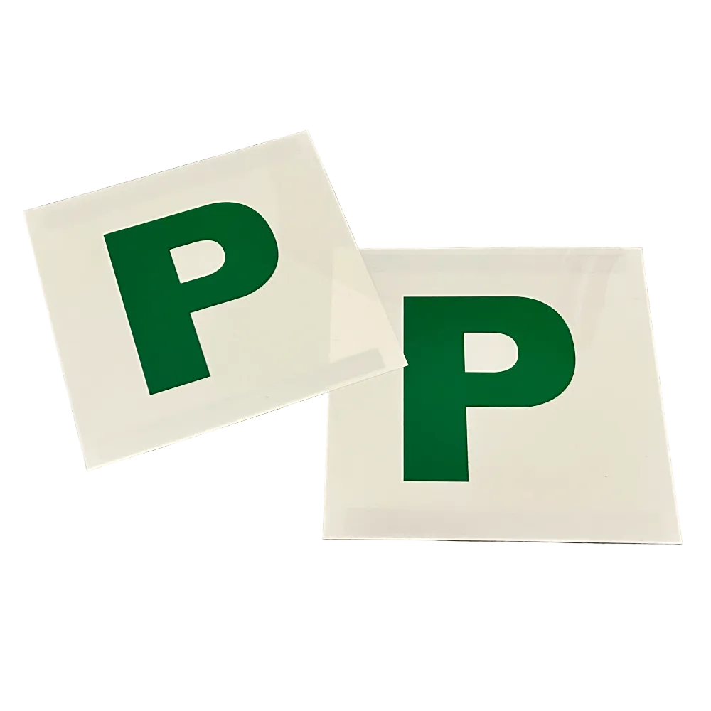 P plates with magnetic backing for new drivers – Motorev car accessory