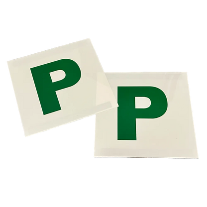 P plates with magnetic backing for new drivers – Motorev car accessory