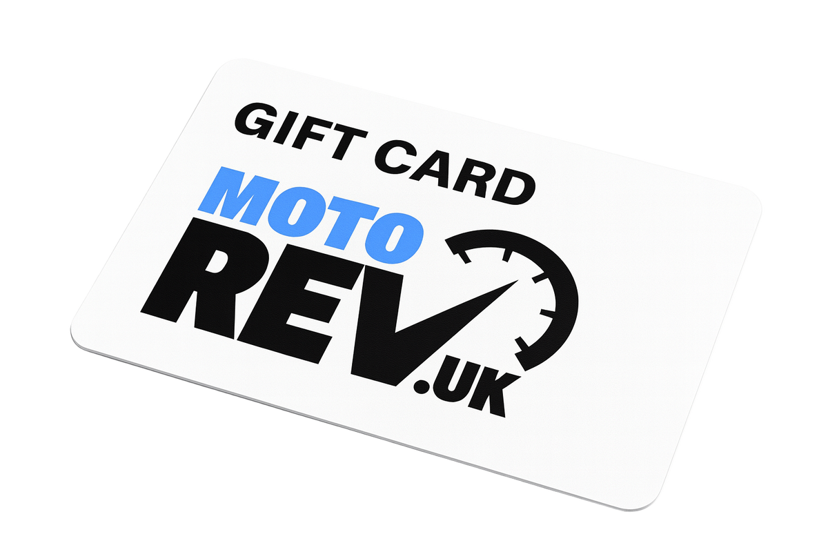 Gift card with 'Moto Rev UK' branding