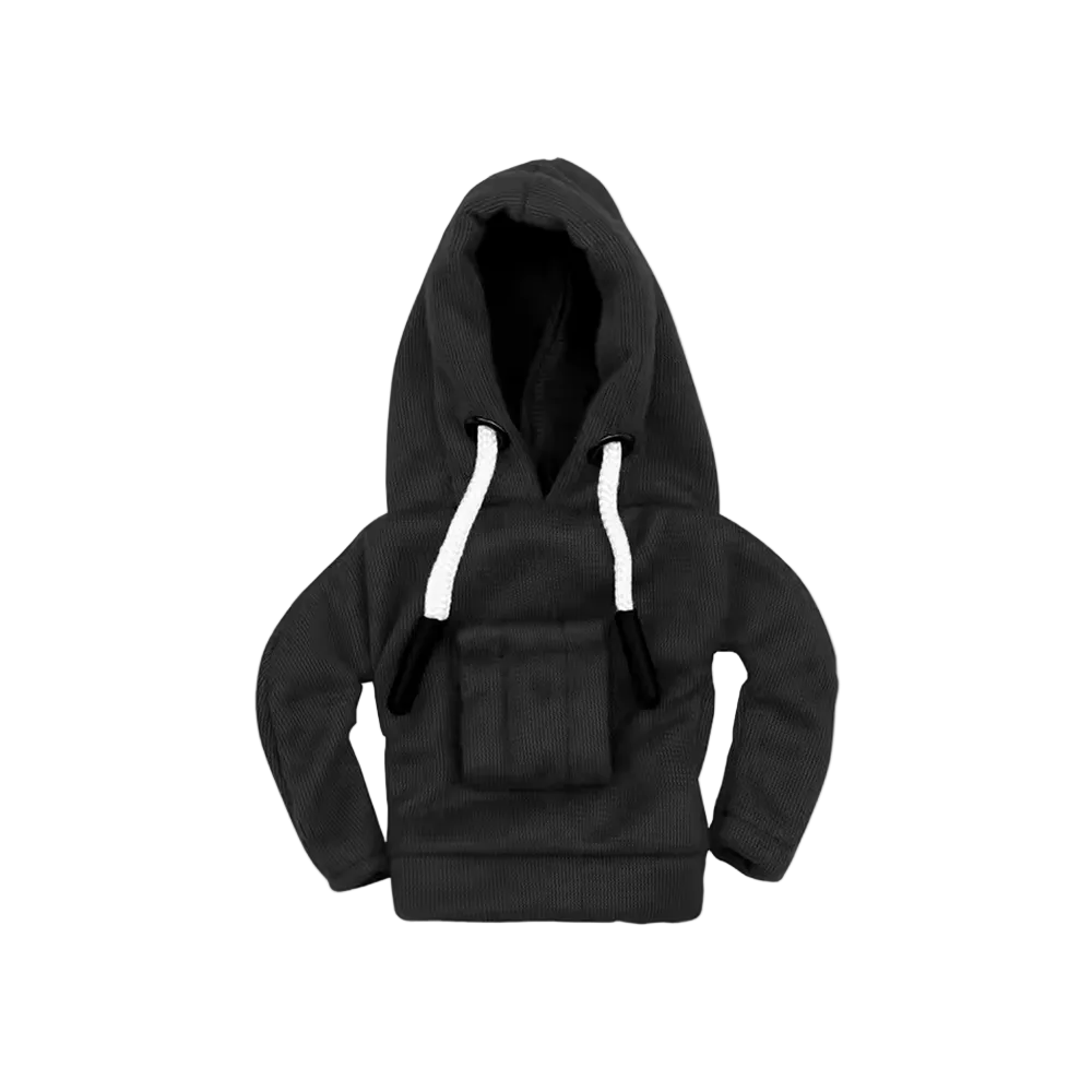Black gear stick hoodie cover with clean streetwear design – Motorev car interior accessory