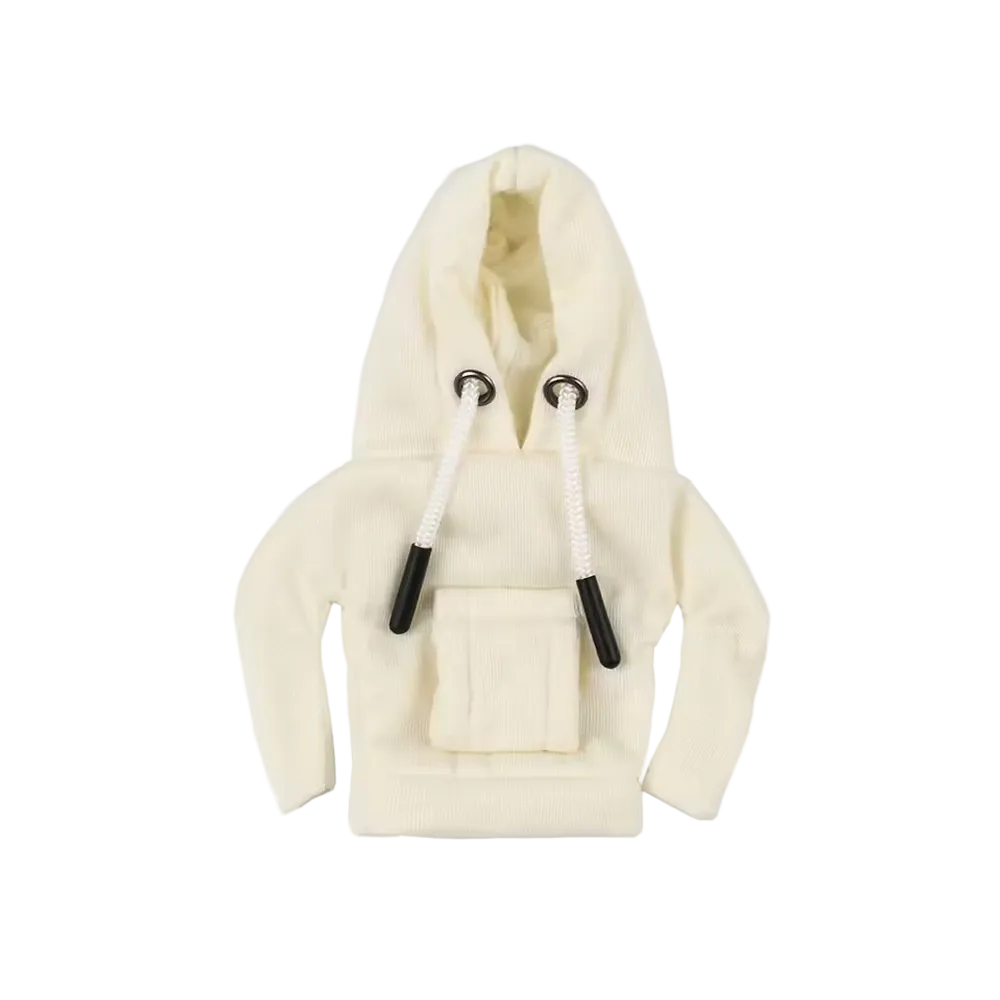 Cream gear stick hoodie cover with clean minimalist streetwear style – Motorev car interior accessory
