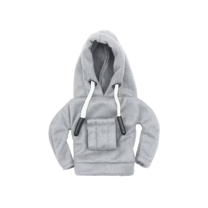 Grey gear stick hoodie cover with clean streetwear look – Motorev car interior accessory