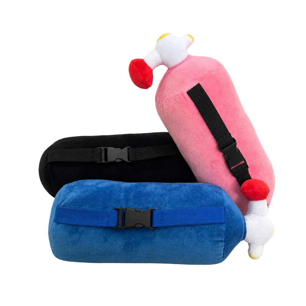 Rear view of NOS bottle cushions showing strap and attachment detail – Motorev car accessory