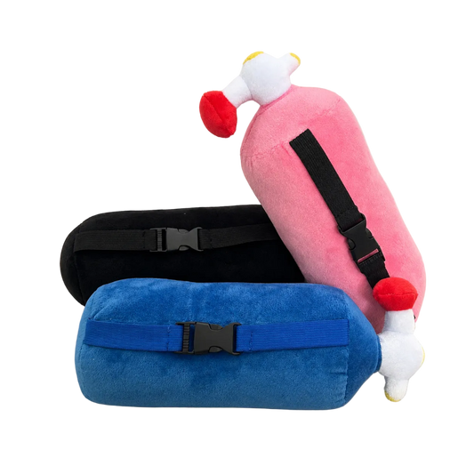 Rear view of NOS bottle cushions showing strap and attachment detail – Motorev car accessory