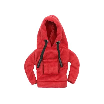Red gear stick hoodie cover with bold streetwear style – Motorev car interior accessory