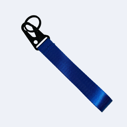 Blue Nismo key tag with performance branding – Motorev JDM car keychain accessory