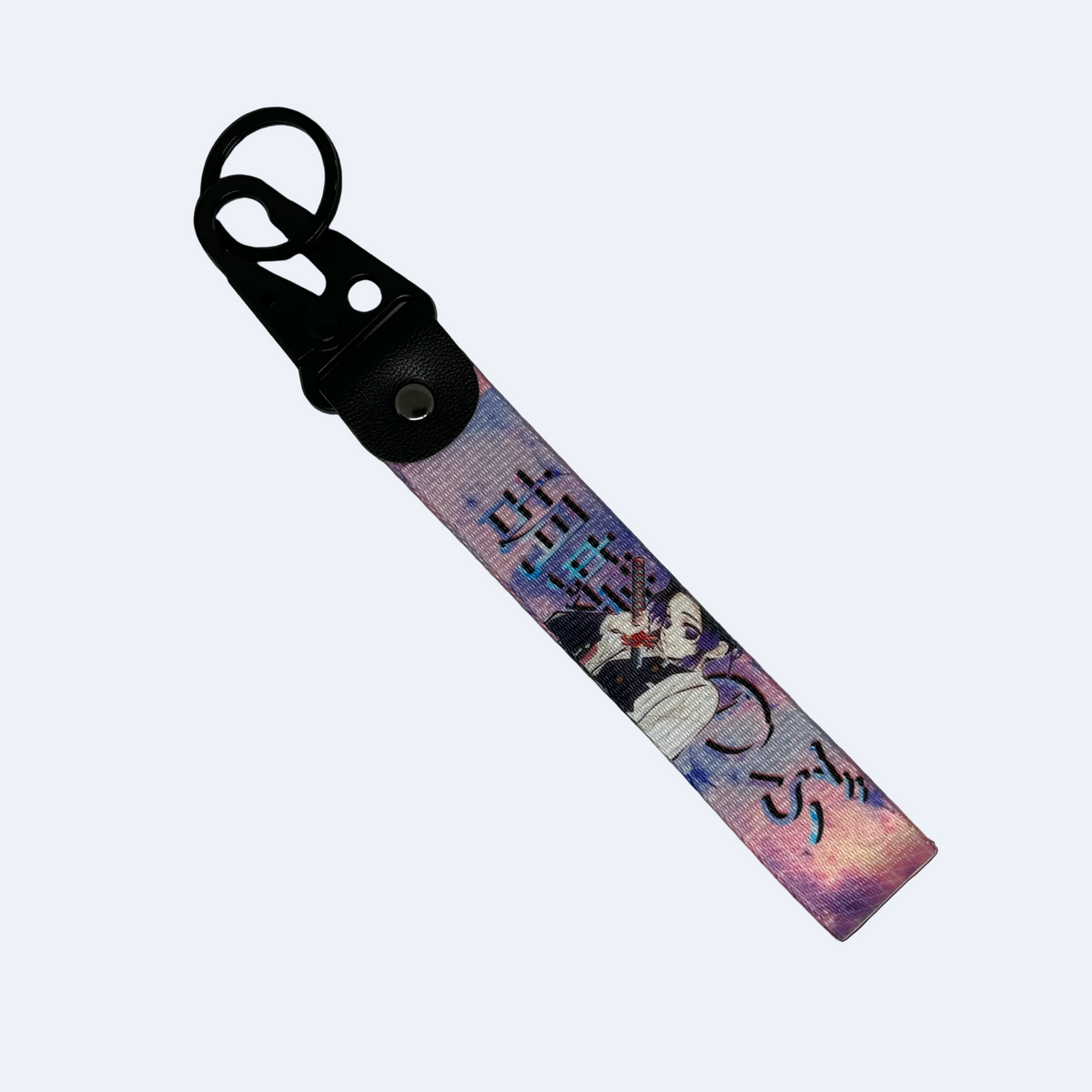 Motorev Sakura Dusk Anime car key tag, a zinc alloy and nylon JDM keyring featuring a beautiful cherry blossom dusk anime-inspired artwork, scratch resistant and built for JDM and anime culture enthusiasts UK