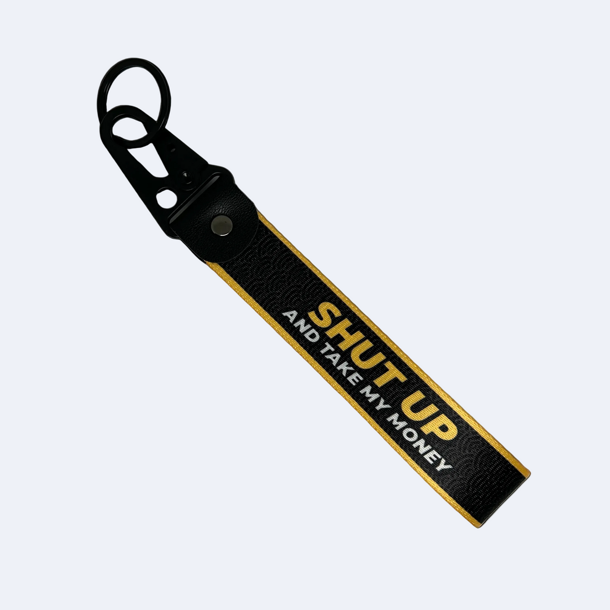 Shut Up and Take My Money key tag with Maneki-Neko design – Motorev JDM car keychain accessory