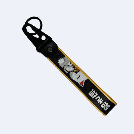 Shut Up and Take My Money key tag with Maneki-Neko design – Motorev JDM car keychain accessory