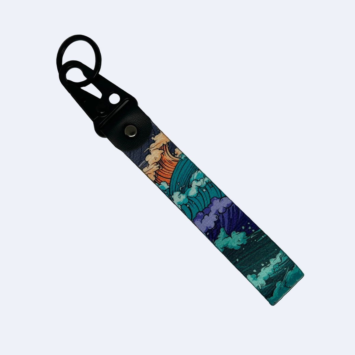 The Great Wave off Kanagawa key tag with iconic Japanese art design – Motorev JDM car keychain