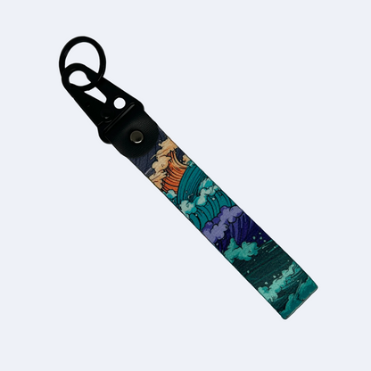 The Great Wave off Kanagawa key tag with iconic Japanese art design – Motorev JDM car keychain